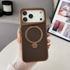 SAI KE Phone Case For Carbon Fiber Texture Magnetic Bracket
