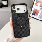 SAI KE Phone Case For Carbon Fiber Texture Magnetic Bracket